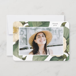 Prachtige Floral Elegant University Afstuderen Bedankkaart