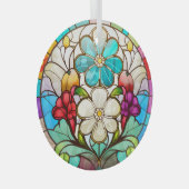 Prachtige floral gekleurd glas ornament (Voorkant Rechts)