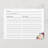 Prachtige "Floral Gold Lijst Vrijgezellenfeest Rec Briefkaart (Achterkant)