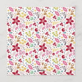 Prachtige Floral Happy Nieuwjaarstekst Feestdagenkaart (Achterkant)