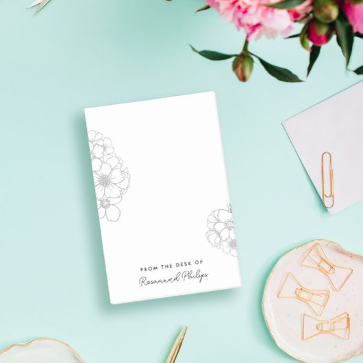 Prachtige Floral Line Art van het bureau van Post-it® Notes