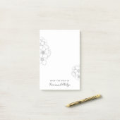 Prachtige Floral Line Art van het bureau van Post-it® Notes (Op bureau)