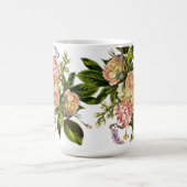 Prachtige Floral Mok, Hydrangea, Lila, Roos Koffiemok (Center)