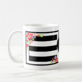 "Prachtige Floral" Mok Initialen. (Links)
