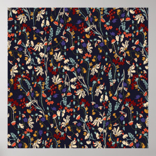 Prachtige  Floral-patronen in de vele soorten Poster