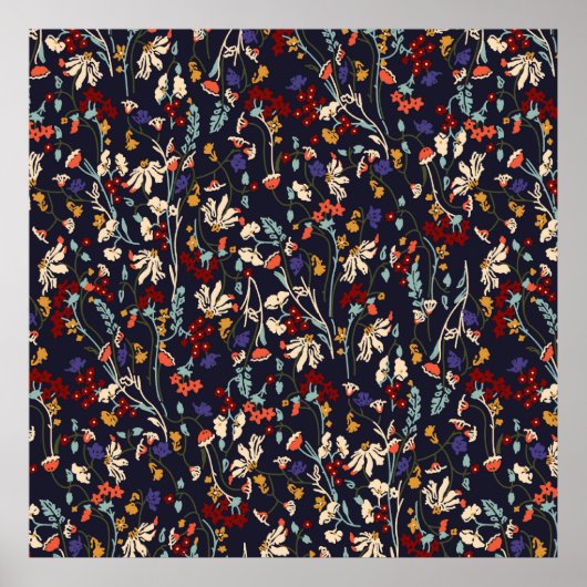 Prachtige  Floral-patronen in de vele soorten Poster (Voorkant)