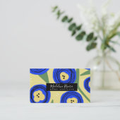 Prachtige Floral Poppy Designer Visitekaartje (Staand voorkant)