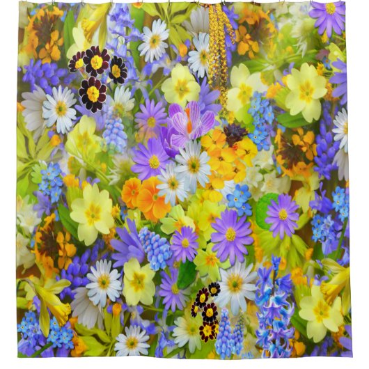 Prachtige Floral Shower Curtain Douchegordijn (Voorkant)