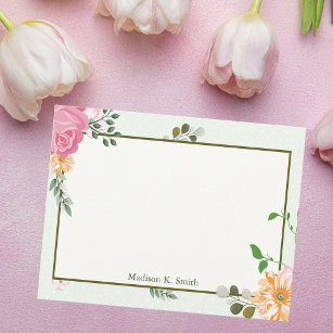 Prachtige  Floral, speciaal Briefpapier Notitiekaartje