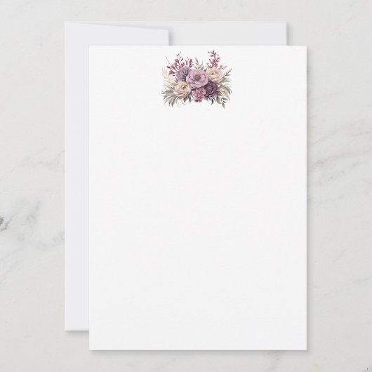 Prachtige Floral verjaardag viering uitnodigen Kaart (Achterkant)