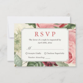 Prachtige Floral Wedding RSVP Antwoord