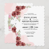 Prachtige Floral Wreath Kaart Design (Voorkant / Achterkant)