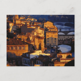 Prachtige Florence Italy Sunset Scene Briefkaart