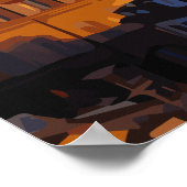 Prachtige Florence Italy Sunset Scene Poster (Hoek)