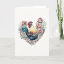 Prachtige Flowery Rooster voor Valentijnsdag