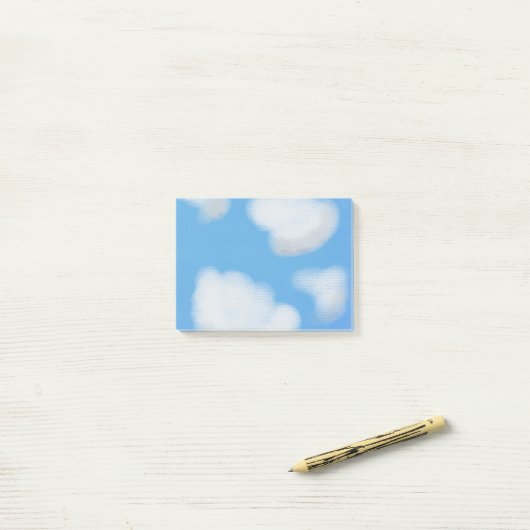Prachtige Fluffy White Cloud Post-it Notes (Op bureau)