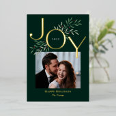 Prachtige Foil Kerstkaart Holiday kaart (Staand Voorkant)