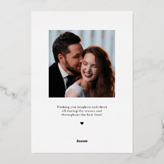 Prachtige Folie Kerstkaart Folie Feestdagenkaart (Achterkant)