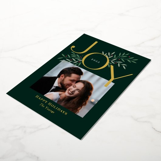 Prachtige Folie Kerstkaart Folie Feestdagenkaart (Gedraaid)