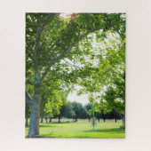 Prachtige Forest Disk Golf Puzzle Legpuzzel (Verticaal)