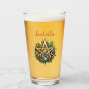 Prachtige Forest Pagan Pentagram Glas