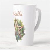 Prachtige Forest Pagan Pentagram Latte Mok (Rechterhoek)