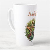 Prachtige Forest Pagan Pentagram Latte Mok (Linkerhoek)