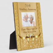 Prachtige foto 50th Wedding Jubileum Plaque Fotoplaat (Zijkant)