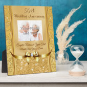 Prachtige foto 50th Wedding Jubileum Plaque Fotoplaat (Zijkant)
