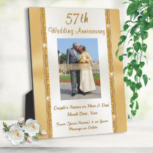 Prachtige foto 57th Wedding Jubileum Gift Ideas Fotoplaat