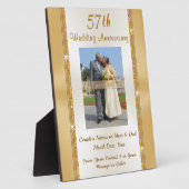 Prachtige foto 57th Wedding Jubileum Gift Ideas Fotoplaat (Zijkant)