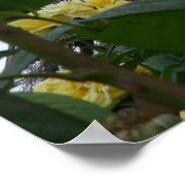 Prachtige foto Eiffel Tower Paris Yellow Roses Poster (Hoek)