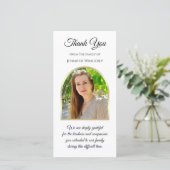 Prachtige foto Sympathy Memorial Dank u Bedankkaart (Staand voorkant)