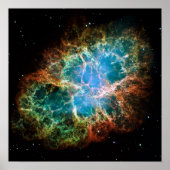 Prachtige foto van de Crab Nebula Poster (Voorkant)