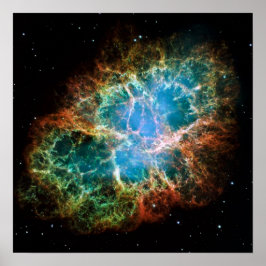 Prachtige foto van de Crab Nebula Poster