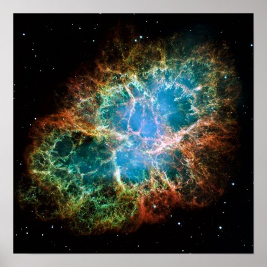 Prachtige foto van de Crab Nebula Poster (Voorkant)