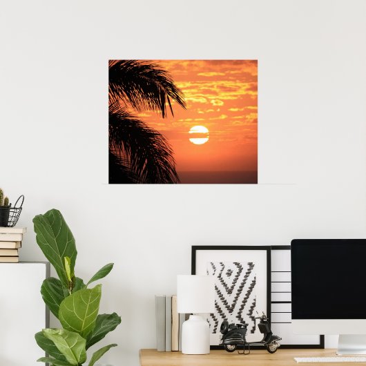 Prachtige foto van Hawaiian Sunset Poster (Thuiskantoor)