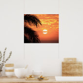 Prachtige foto van Hawaiian Sunset Poster (Keuken)