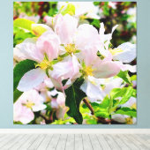 Prachtige foto van Malus asiatica Canvas Afdruk (Insitu (Houten vloer))