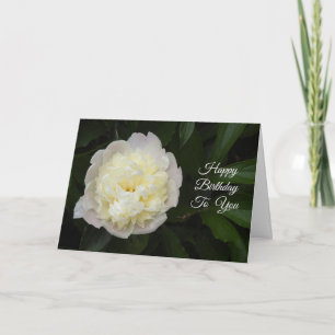 Prachtige foto van Peony Flower Happy Birthday Kaart