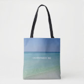 Prachtige foto van strand Persoonlijke zomervakant Tote Bag (Voorkant)