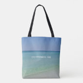 Prachtige foto van strand Persoonlijke zomervakant Tote Bag (Achterkant)