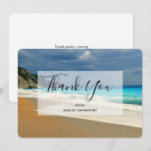 Prachtige foto van Turquoise Zee Bedankkaart (Voorkant / Achterkant)