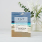 Prachtige foto van Turquoise Zee RSVP Kaartje (Staand voorkant)