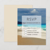 Prachtige foto van Turquoise Zee RSVP Kaartje (Voorkant / Achterkant)