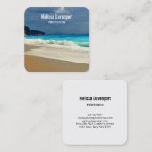 Prachtige foto van Turquoise Zee Vierkante Visitekaartje (Voorkant / Achterkant)