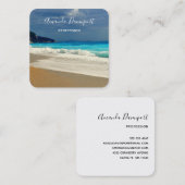 Prachtige foto van Turquoise Zee Vierkante Visitekaartje (Voorkant / Achterkant)