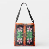 Prachtige fotografische bloem ontmoet Boho Charm C Crossbody Tas (Achterkant)