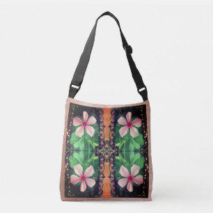 Prachtige fotografische bloem ontmoet Boho Charm Crossbody Tas