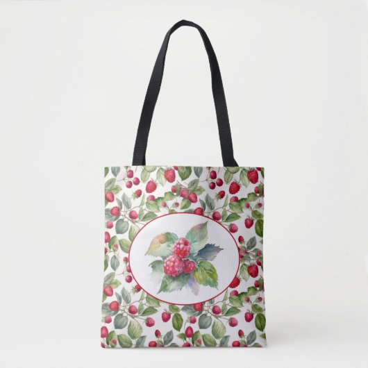 Prachtige frambozen waterverf kunst tote bag (Voorkant)